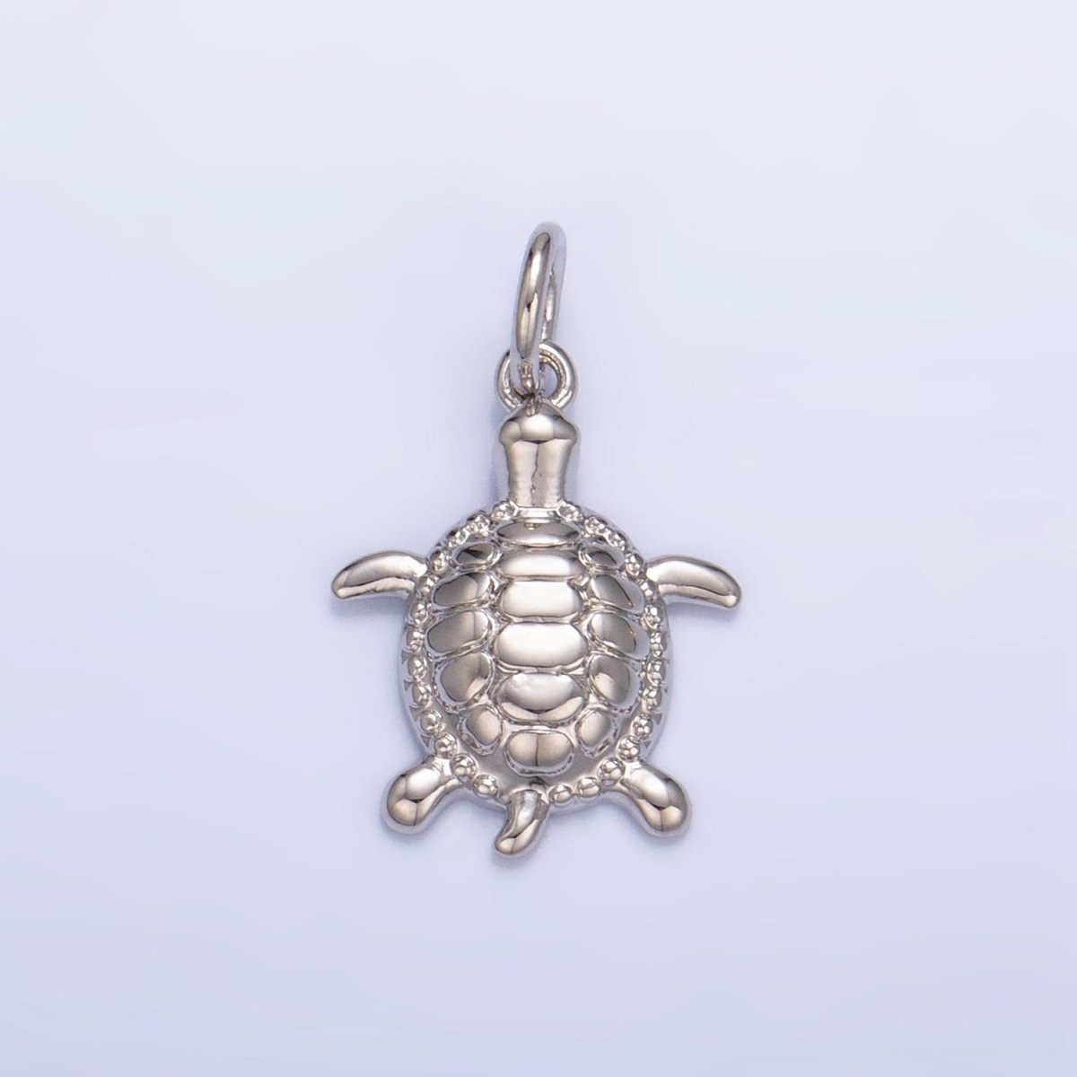 24K Gold Filled Turtle Minimalist Sea Ocean Animal Charm in Gold & Silver | AG836
