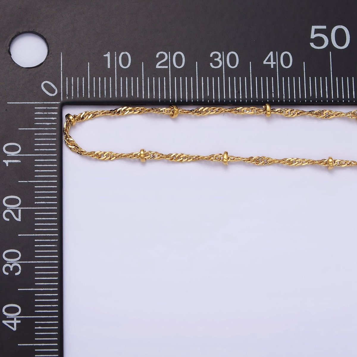 24K Gold Filled Twisted Chain With Gold Beads For Wholesale Necklace Dainty Satellite Chain Jewelry Making Supplies | WA-1847 WA-1848 Clearance Pricing