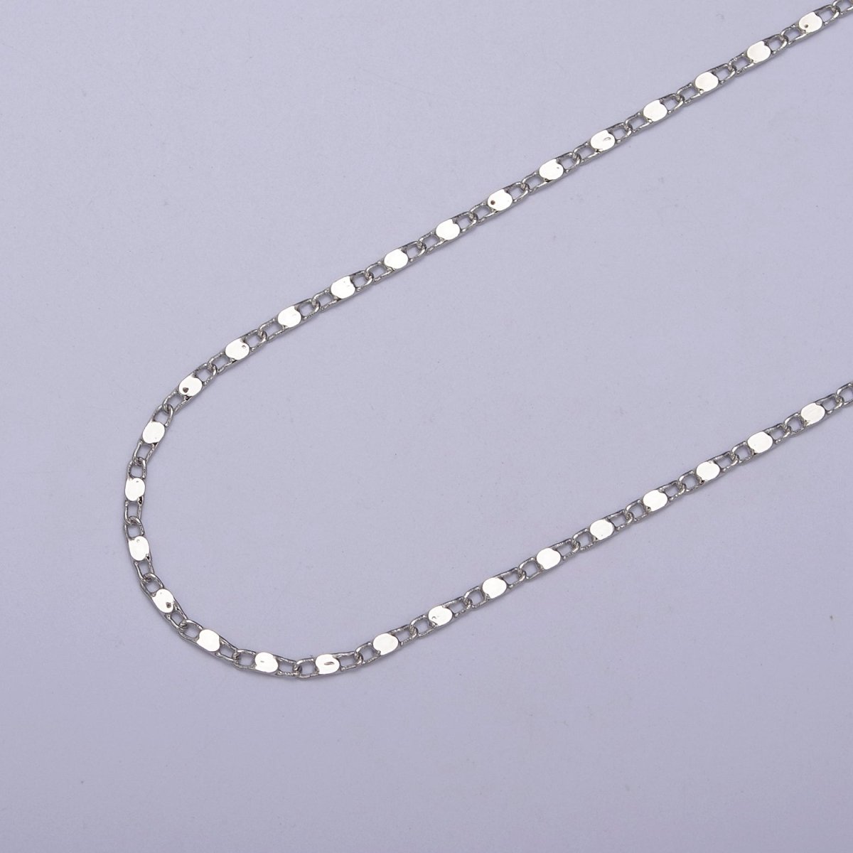 24K Gold Filled Unique Unfinished Scroll Chain, Dainty 1.5mm Width Tube Link Chain in Gold & Silver For Jewelry Making | ROLL-676, ROLL-677