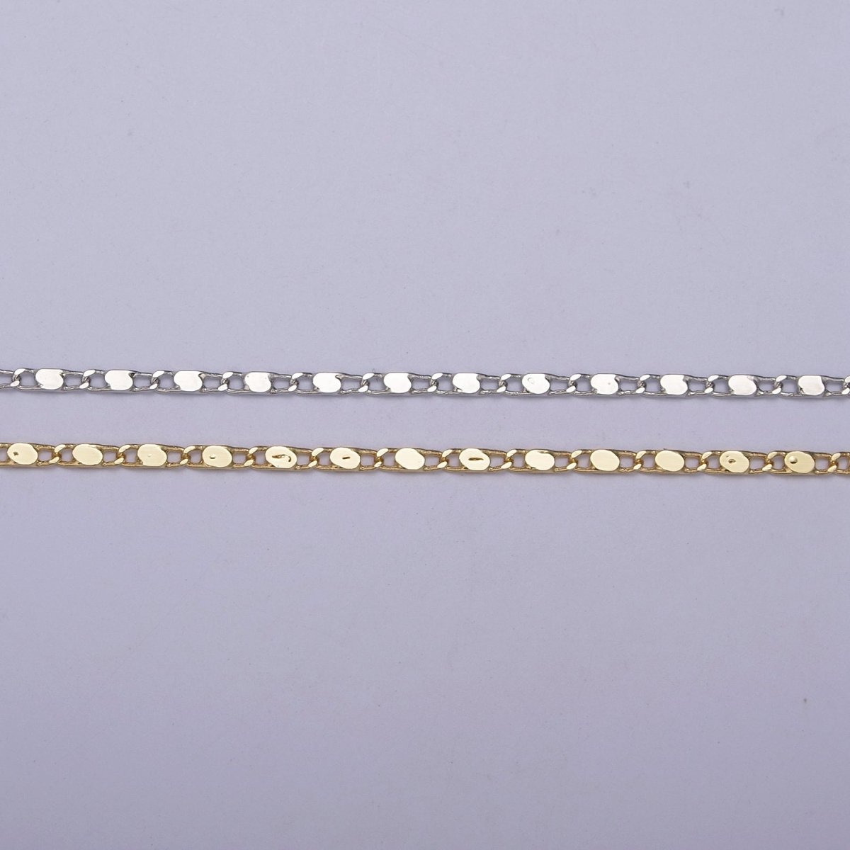 24K Gold Filled Unique Unfinished Scroll Chain, Dainty 1.5mm Width Tube Link Chain in Gold & Silver For Jewelry Making | ROLL-676, ROLL-677