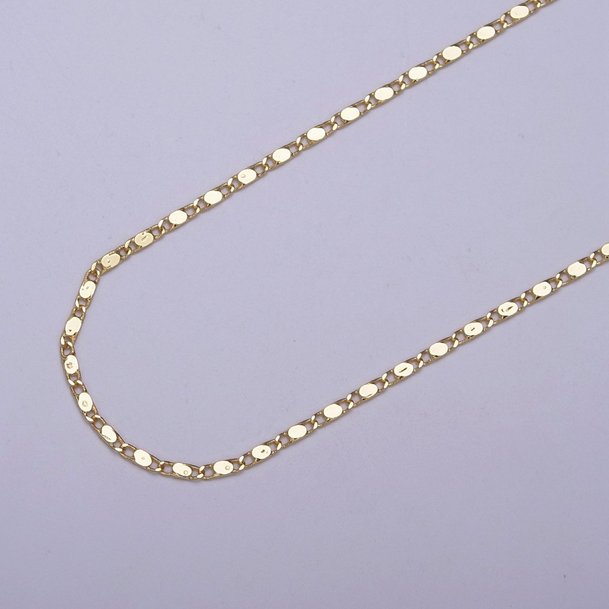 24K Gold Filled Unique Unfinished Scroll Chain, Dainty 1.5mm Width Tube Link Chain in Gold & Silver For Jewelry Making | ROLL-676, ROLL-677