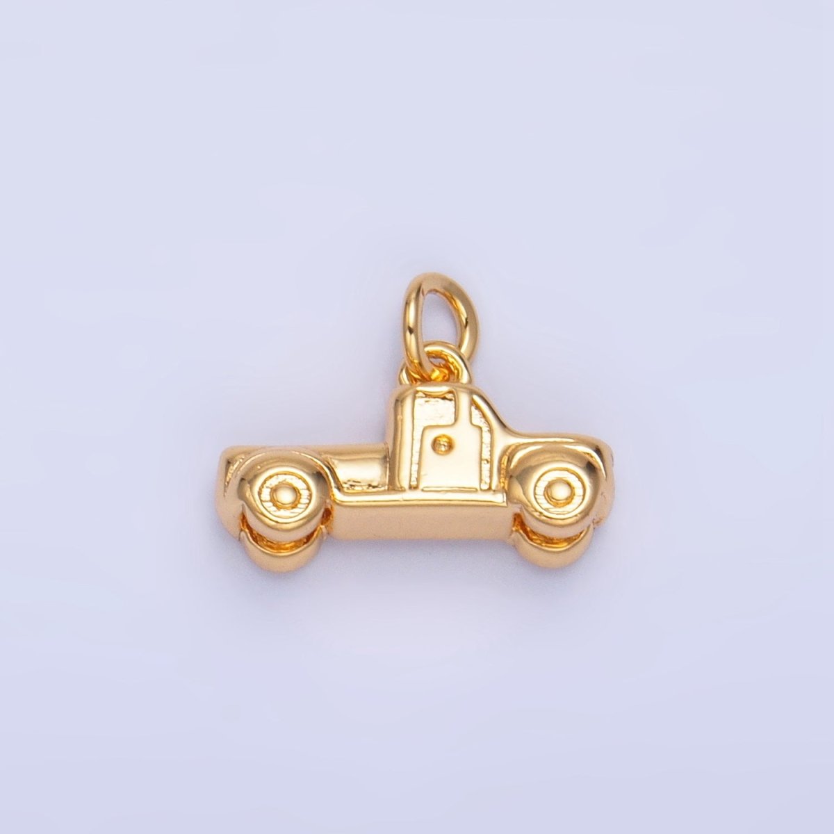 24K Gold Filled Vehicle Pick Up Truck Multidimensional 3D Charm in Gold & Silver | W045