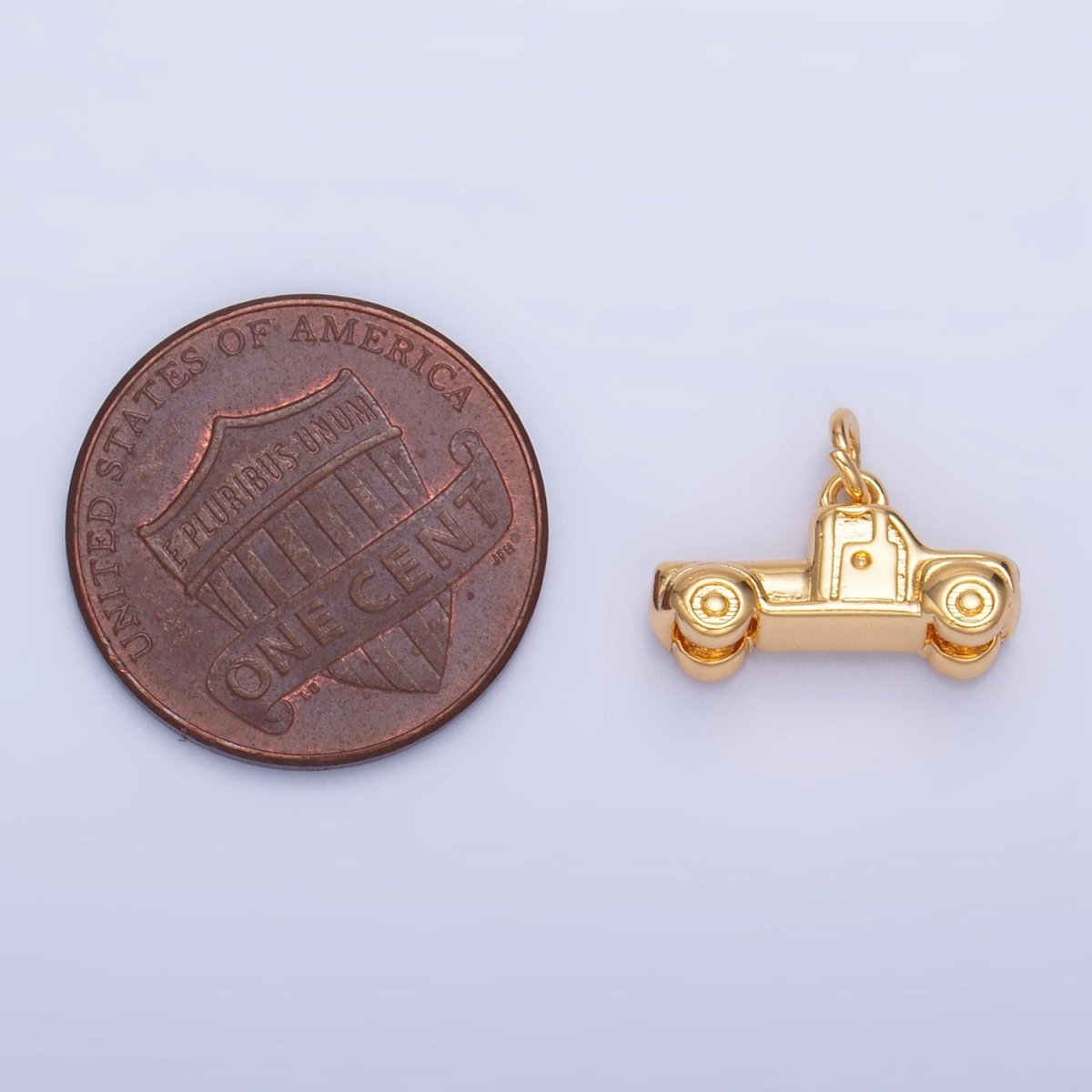 24K Gold Filled Vehicle Pick Up Truck Multidimensional 3D Charm in Gold & Silver | W045