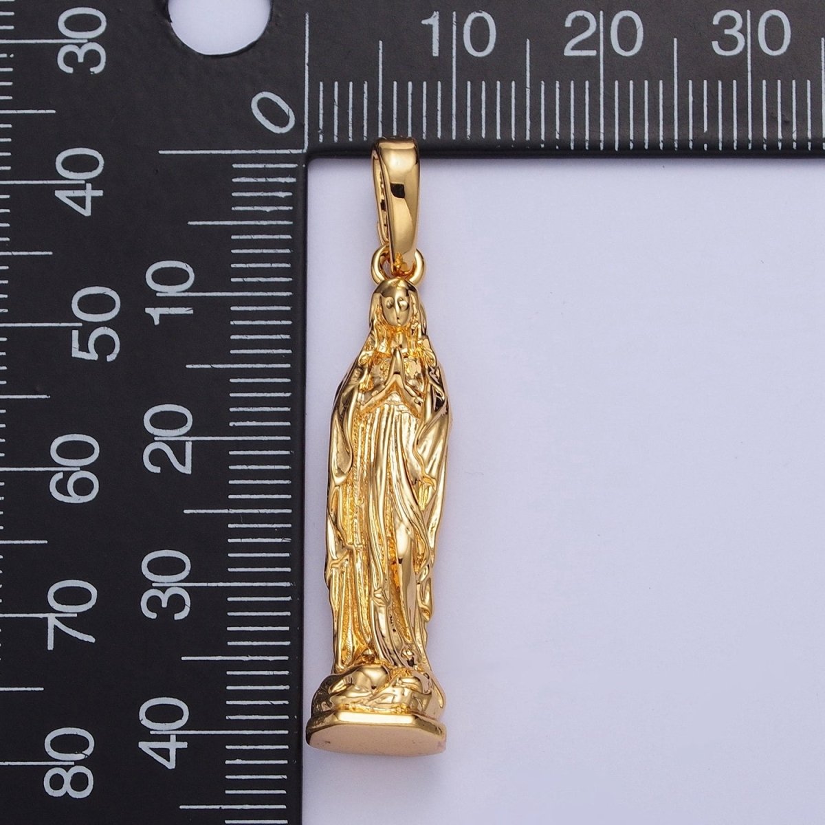 24K Gold Filled Virgin Mary Pendant Lady Guadalupe For Jewelry Necklace Making X-441 - DLUXCA