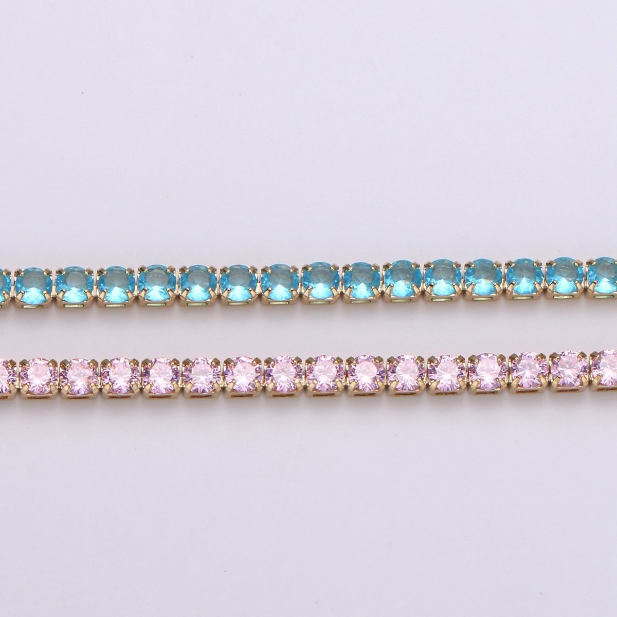 24K Gold Filled Zirconia CZ Tennis Choker, 14.6 Inches with 2 inch Extender, 3mm In Width | CN-927, CN-928 Clearance Pricing