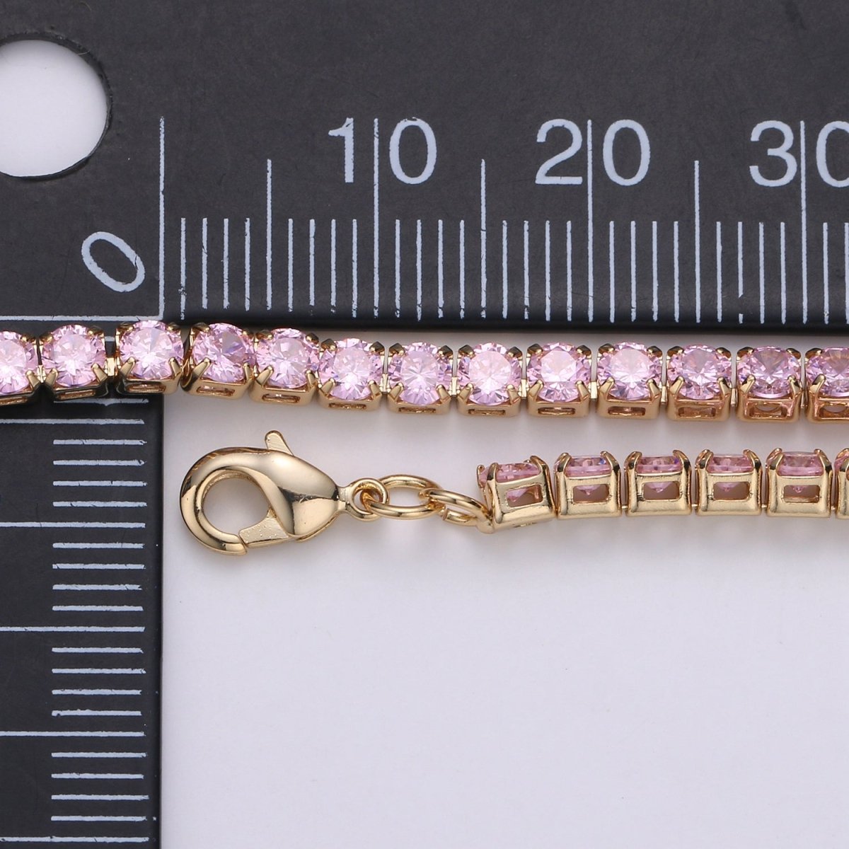 24K Gold Filled Zirconia CZ Tennis Choker, 14.6 Inches with 2 inch Extender, 3mm In Width | CN-927, CN-928 Clearance Pricing