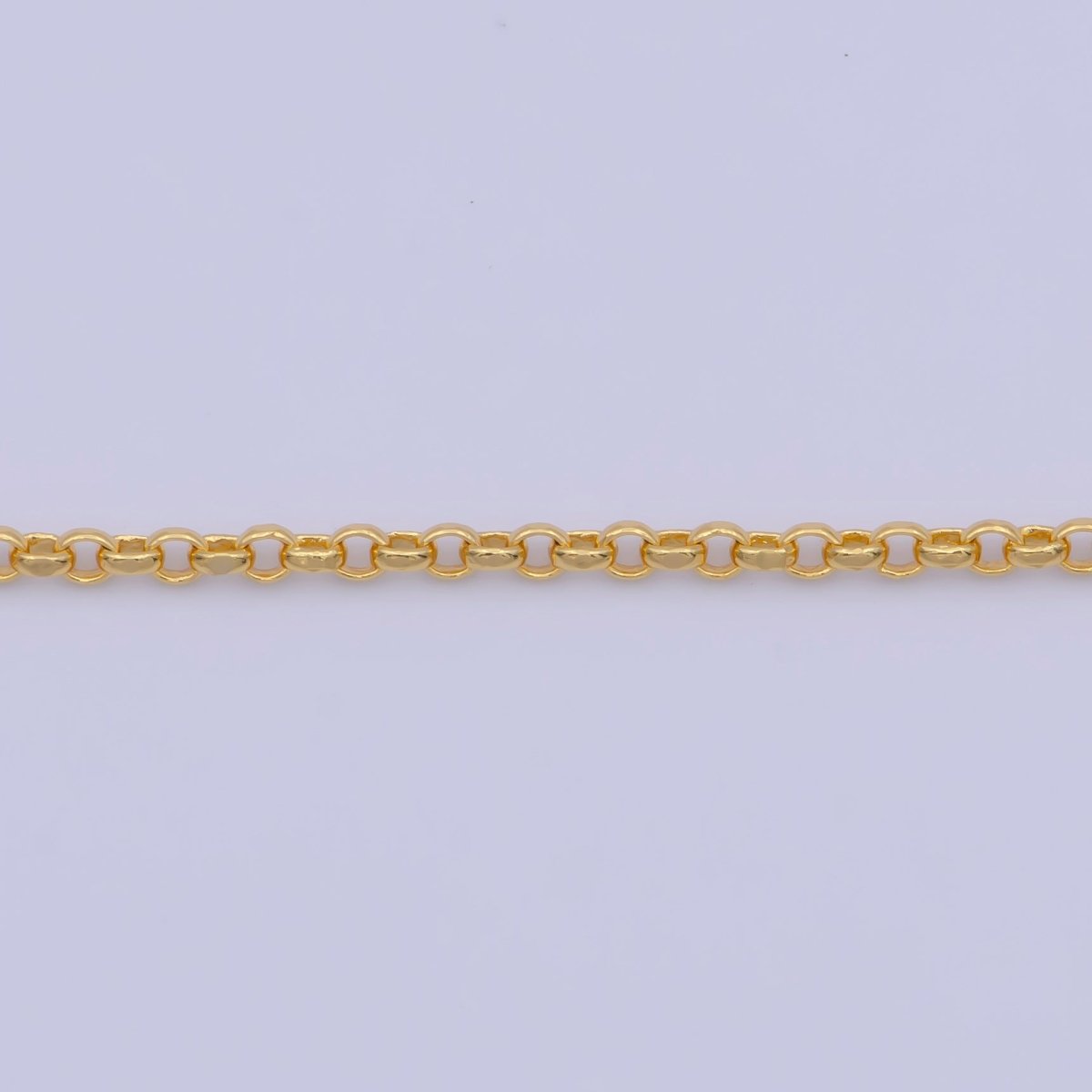 24k Gold Plated Rolo Link Chain Necklace 1.3mm Yellow ROLO Link Chain Layering Necklace | WA-1123 WA-1124 Clearance Pricing