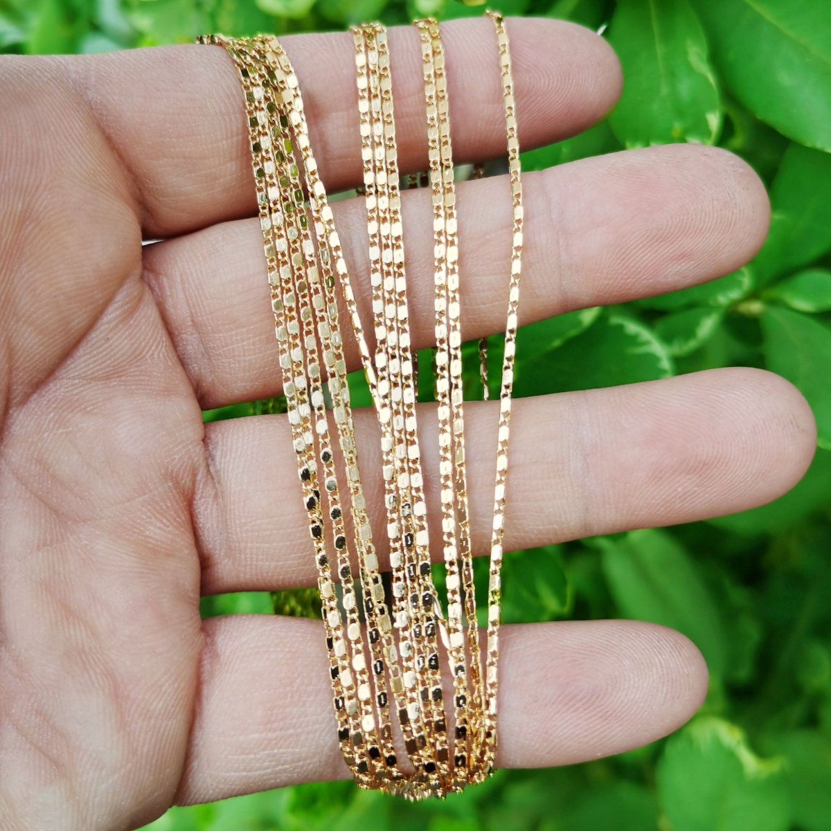 24K Gold Plated Scroll Chain 17.6" Width 1.3mm Jewelry Findings For Jewelry Making Supply Finished Chain for Necklace - Unique Necklace w/ Spring Rings | CN-820  Clearance Pricing