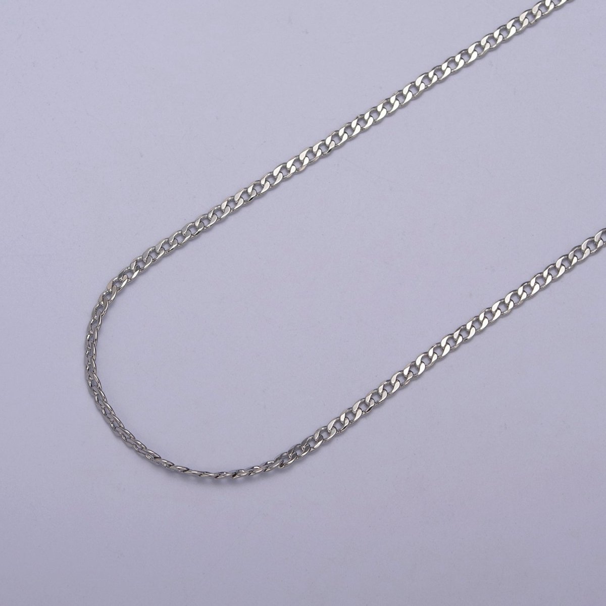 24K Gold Silver FIGARO CURB Matte Chain, 1.8mm Width, Unfinished Chain For Jewelry Making Component | ROLL-623, ROLL-624 Clearance Pricing