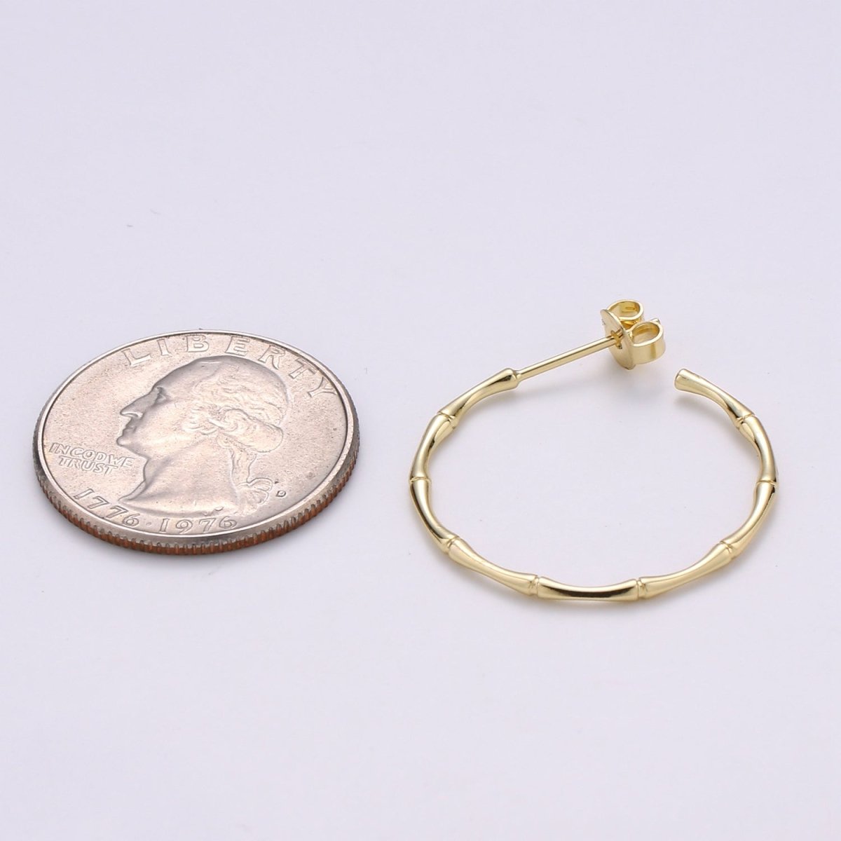 24k Impala Hoop Earrings, Dainty Hoop Earring, Minimalist Earrings, Animal Safari Inspired Everyday Wear Earrings 30mm Earring Q-286 - DLUXCA