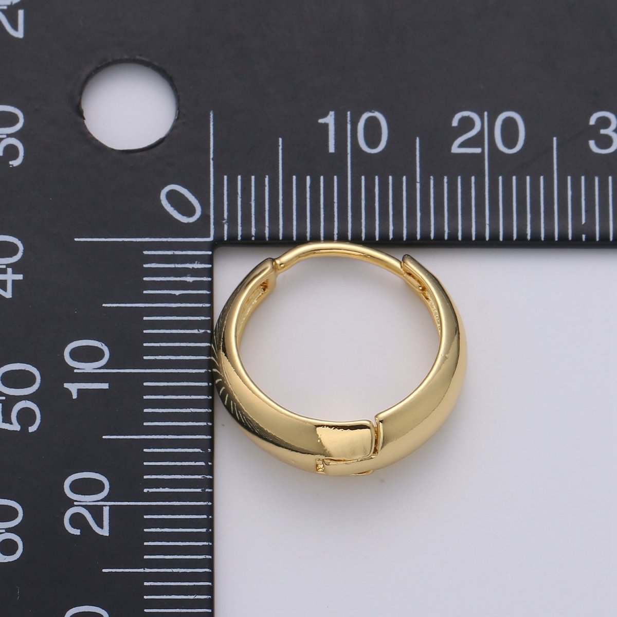24k Vermeil Gold Earrings, Huggie Earring, Tiny Earrings, Smooth Plated Earrings, Everyday Wear Earrings, Rosegold Earring, 18mm Earring K-653 K-655