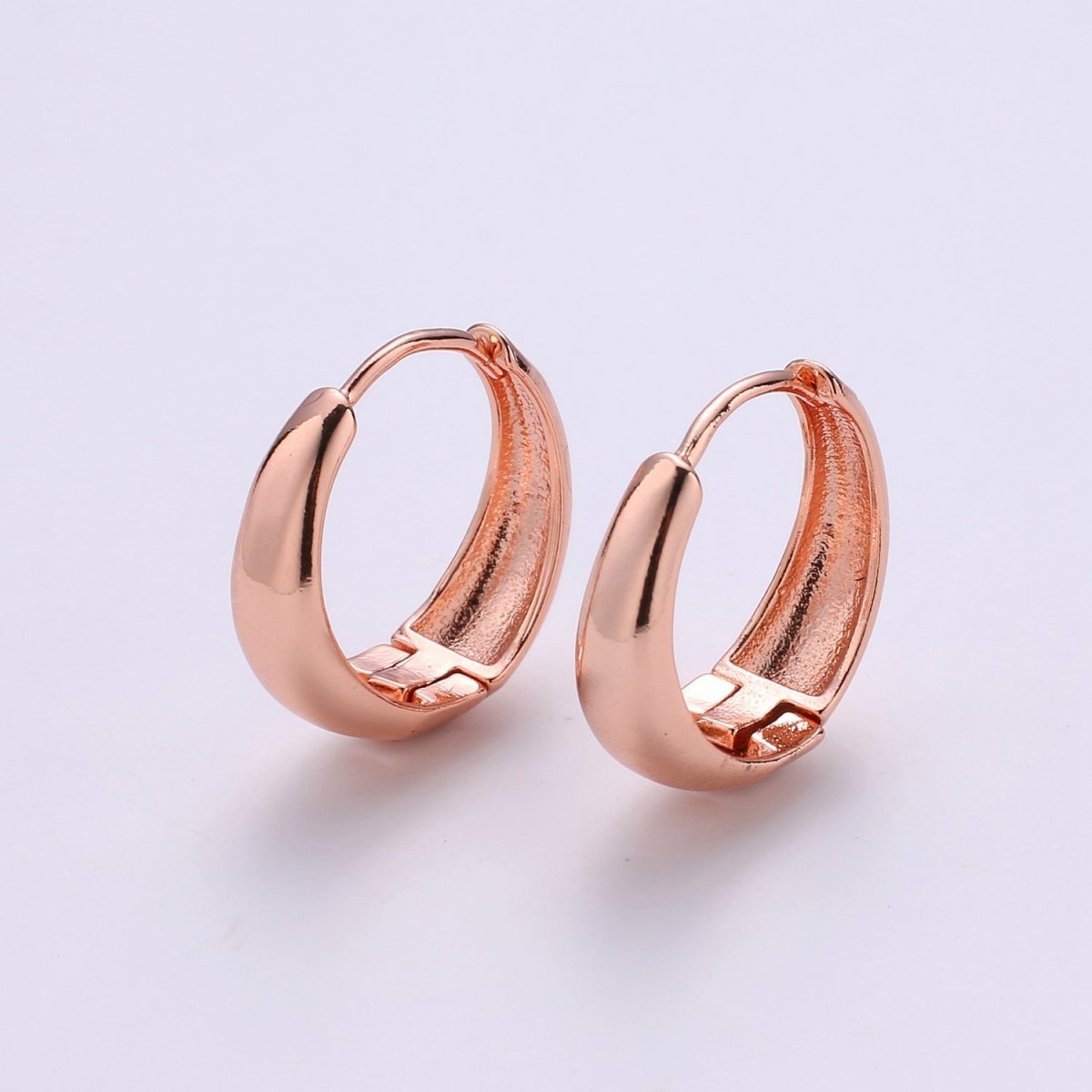 24k Vermeil Gold Earrings, Huggie Earring, Tiny Earrings, Smooth Plated Earrings, Handmade Earring, Everyday Wear Earrings, 20mm Earring K-702
