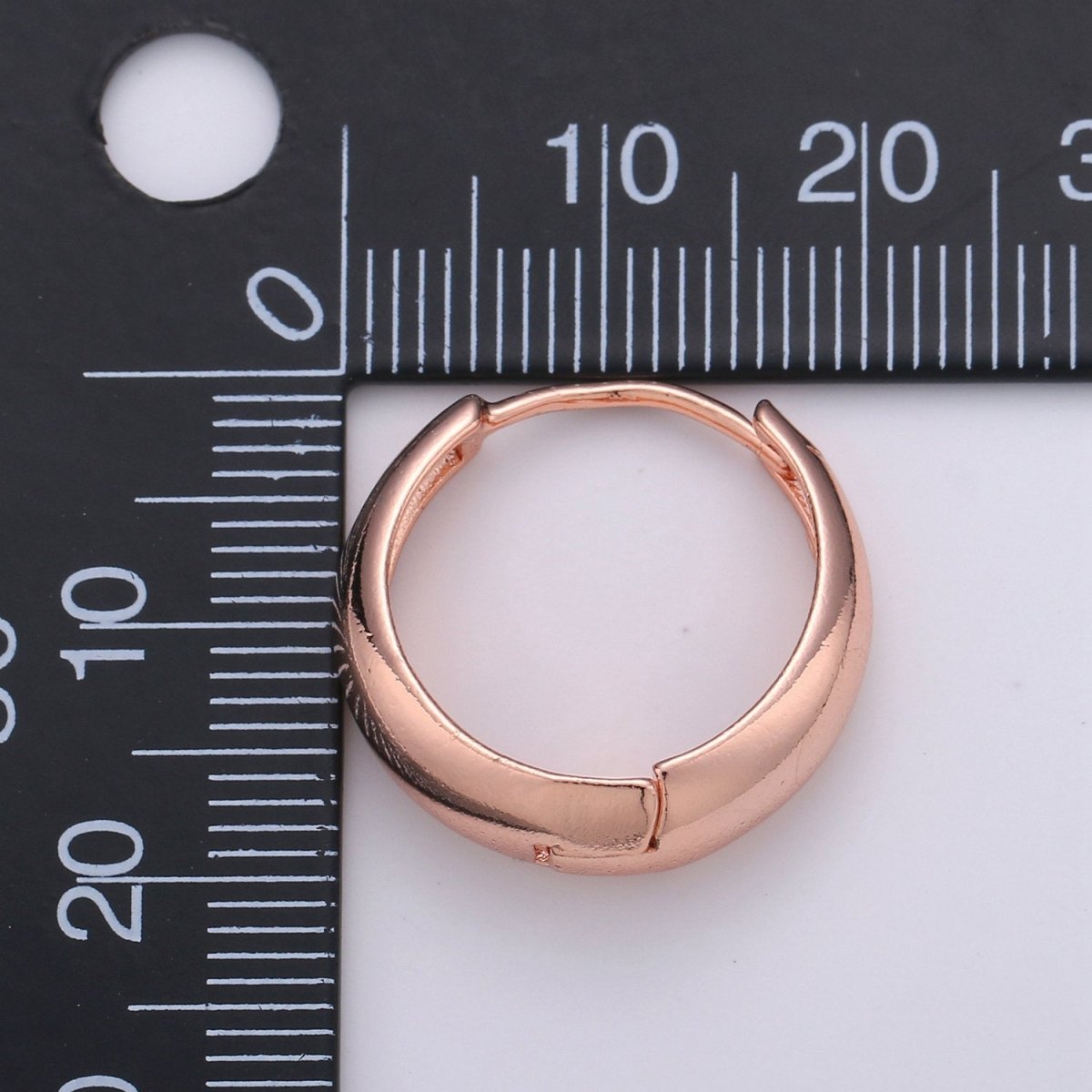 24k Vermeil Gold Earrings, Huggie Earring, Tiny Earrings, Smooth Plated Earrings, Handmade Earring, Everyday Wear Earrings, 20mm Earring K-702