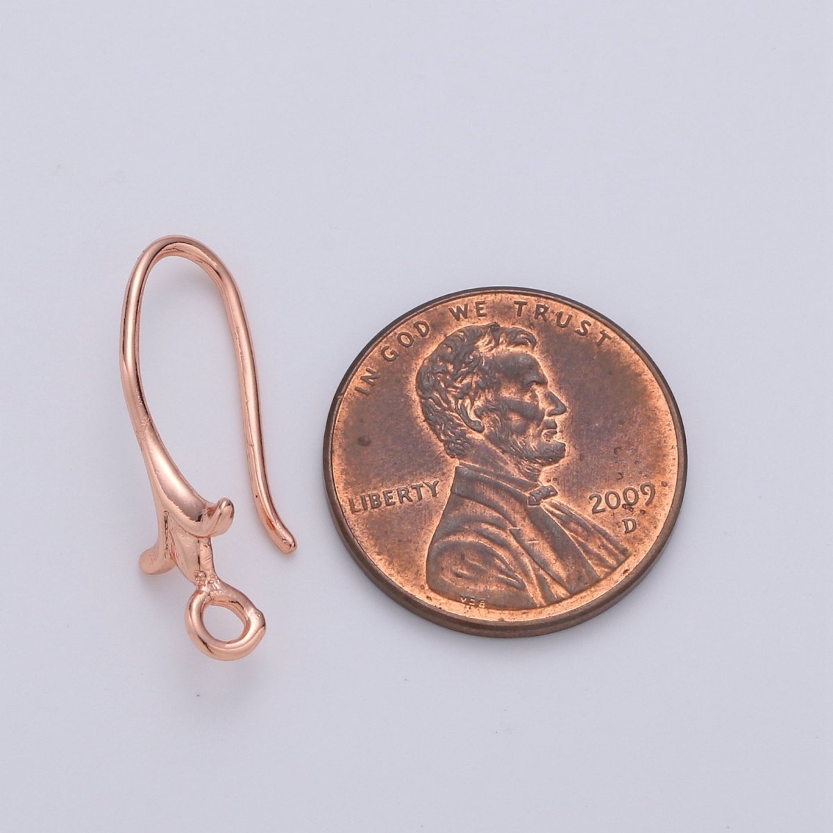 24k Vermeil Gold Earrings, Open Link, Hook Earring, Flower Earring, Flower Stem Earring, DIY Earrings, Everyday Wear Earrings K-672 - K-674