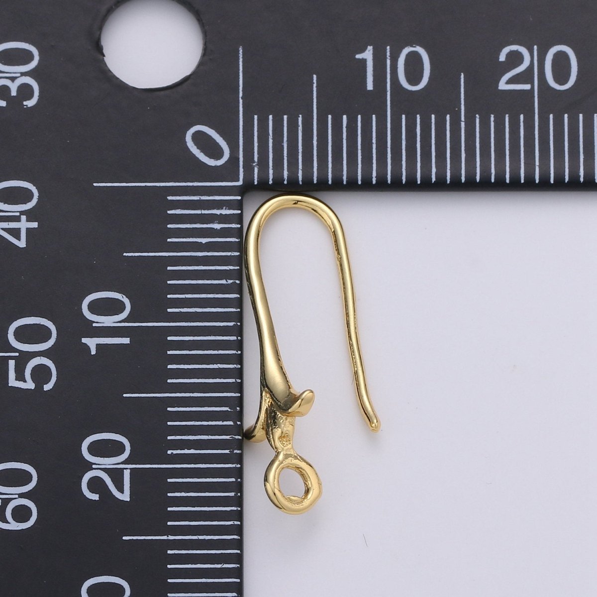 24k Vermeil Gold Earrings, Open Link, Hook Earring, Flower Earring, Flower Stem Earring, DIY Earrings, Everyday Wear Earrings K-672 - K-674