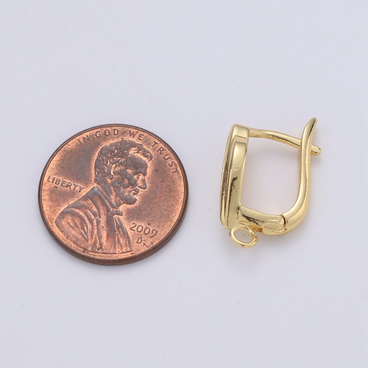 24k Vermeil Gold Earrings, Open Link, Latch Back Earring, Leaf Earrings, DIY Earrings, Everyday Wear Earrings, Rosegold Earring, K-678 - K-680