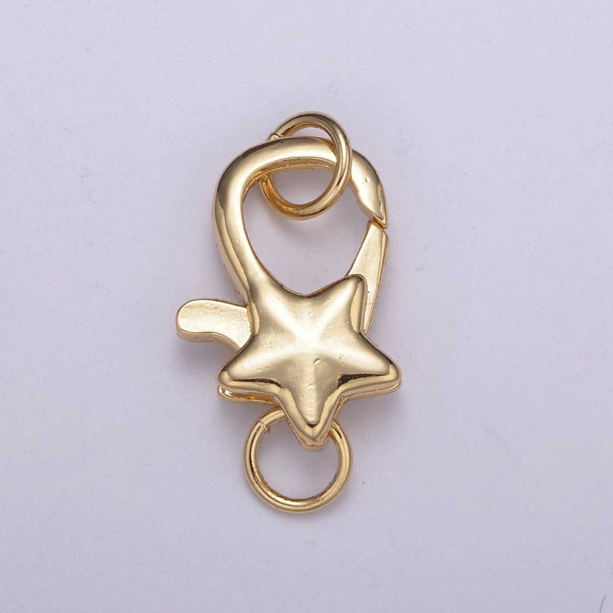 24x12.6mm Gold Small Star Shaped Lobster Claw Clasp L-570 - DLUXCA