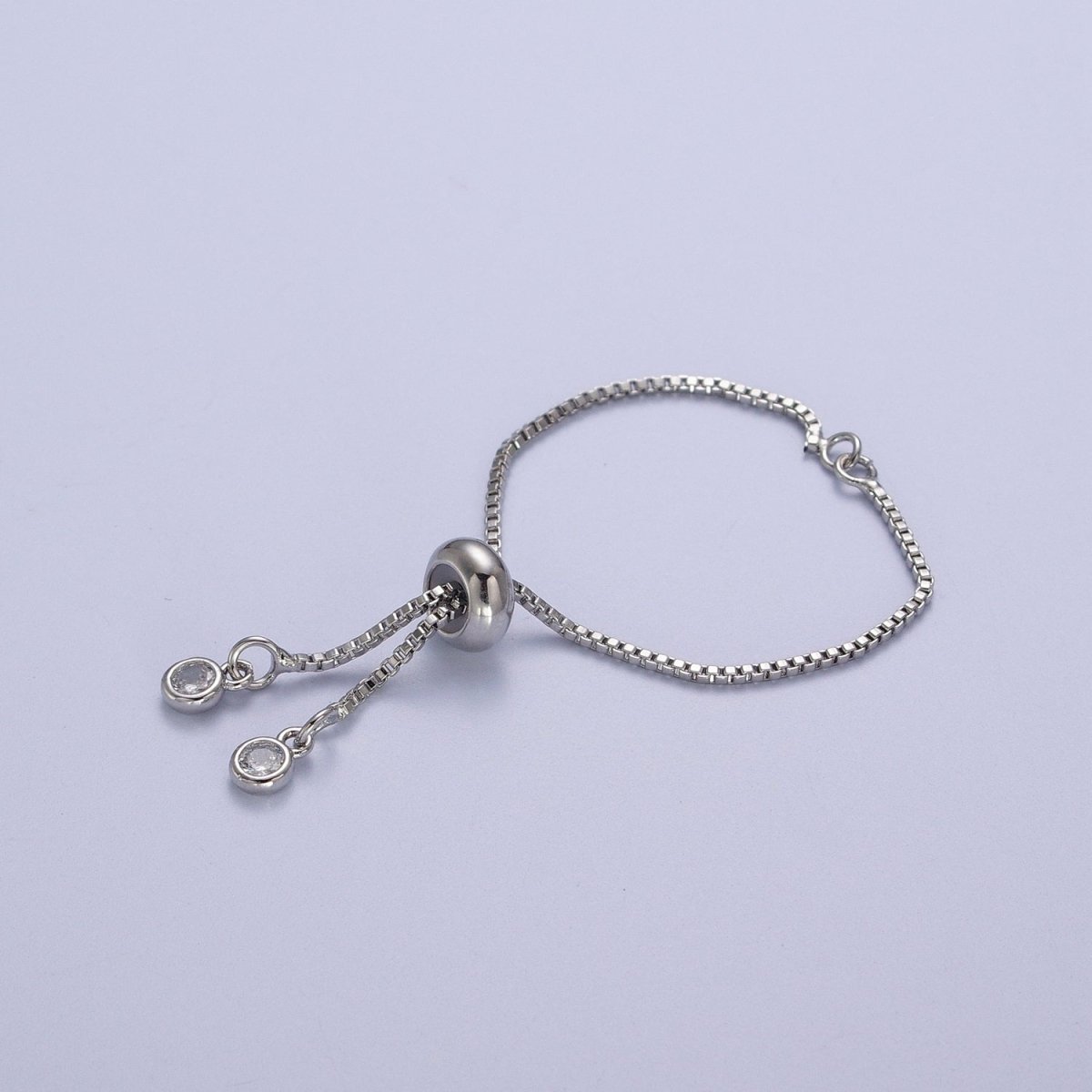 2.5 Inch Adjustable Box Chain Bracelet Supply in Gold, Silver, Black, Rose Gold | K-124 K-130 K-132 K-133