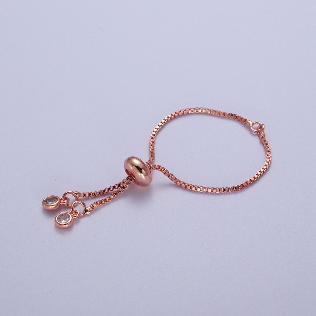 2.5 Inch Adjustable Box Chain Bracelet Supply in Gold, Silver, Black, Rose Gold | K-124 K-130 K-132 K-133