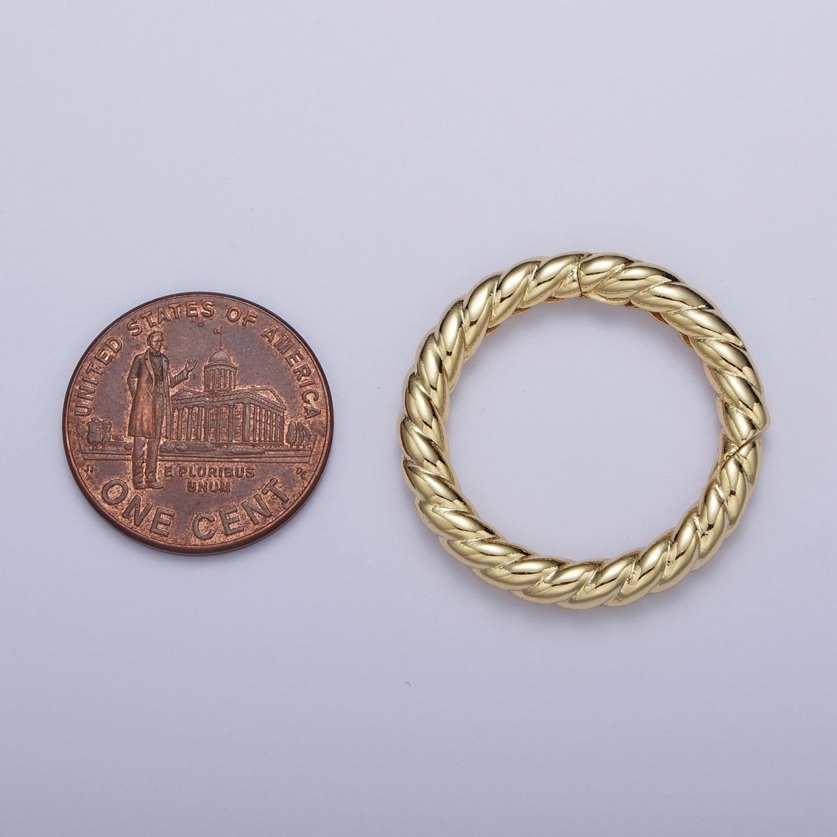 25.8mm Gold / Silver Twisted Braid Spring Gate Supply | K-069 K-073