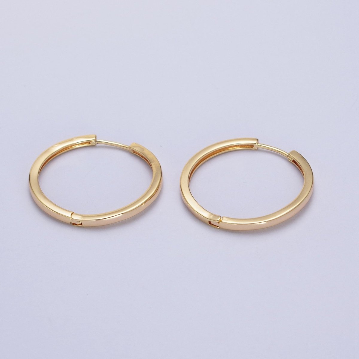 25mm Minimalist Endless Hoop Earrings in Gold & Silver | AB-065 AB-066