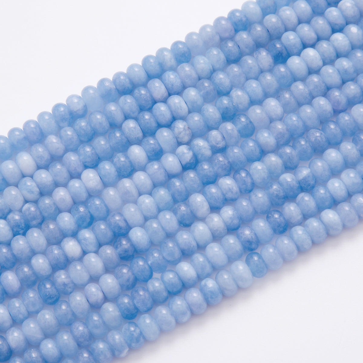 8mm Blue Kyanite Rondelle Natural Gemstone Bead Strand Finding | WA-036
