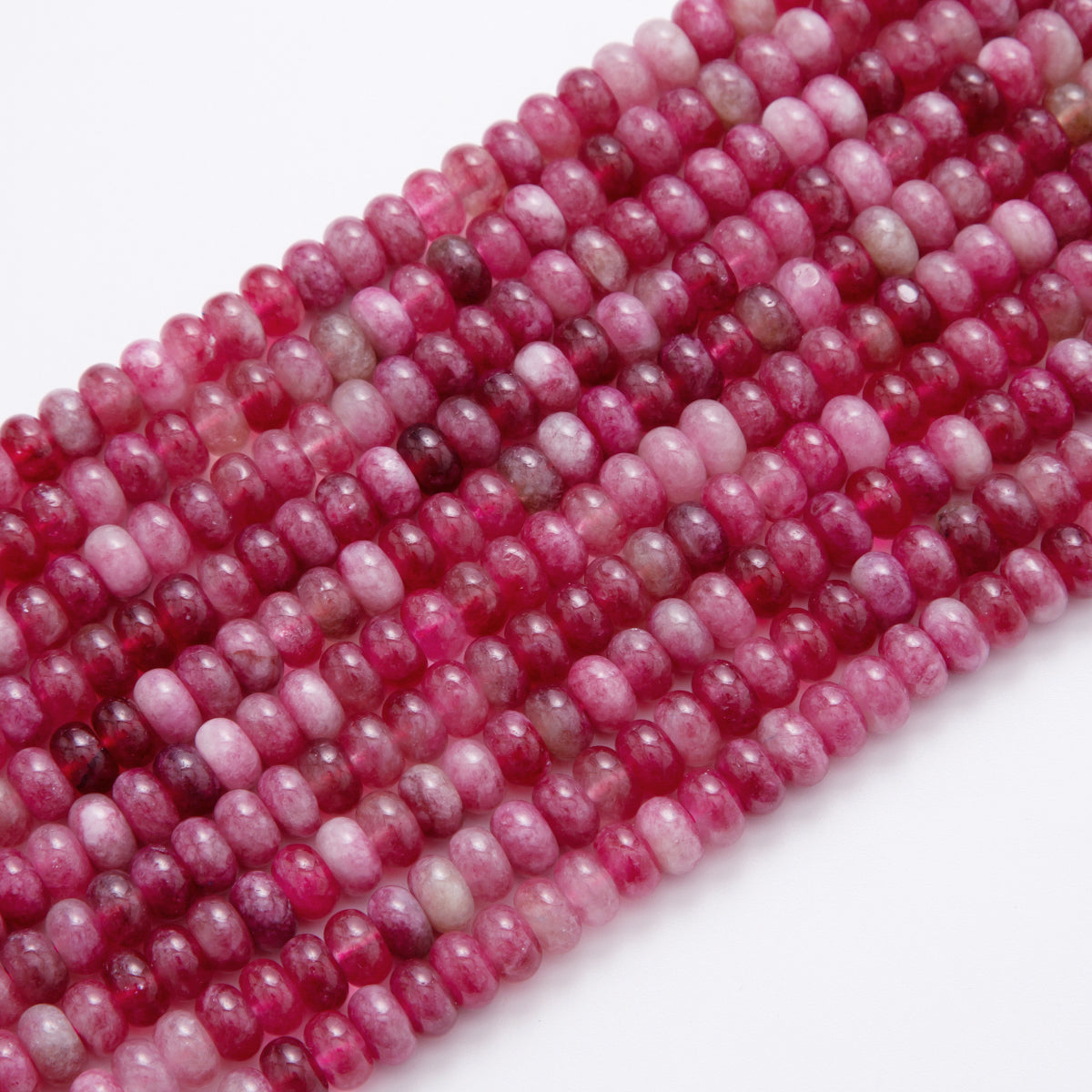 8mm Red Garnet Rondelle Natural Gemstone Bead Strand Finding | WA-726