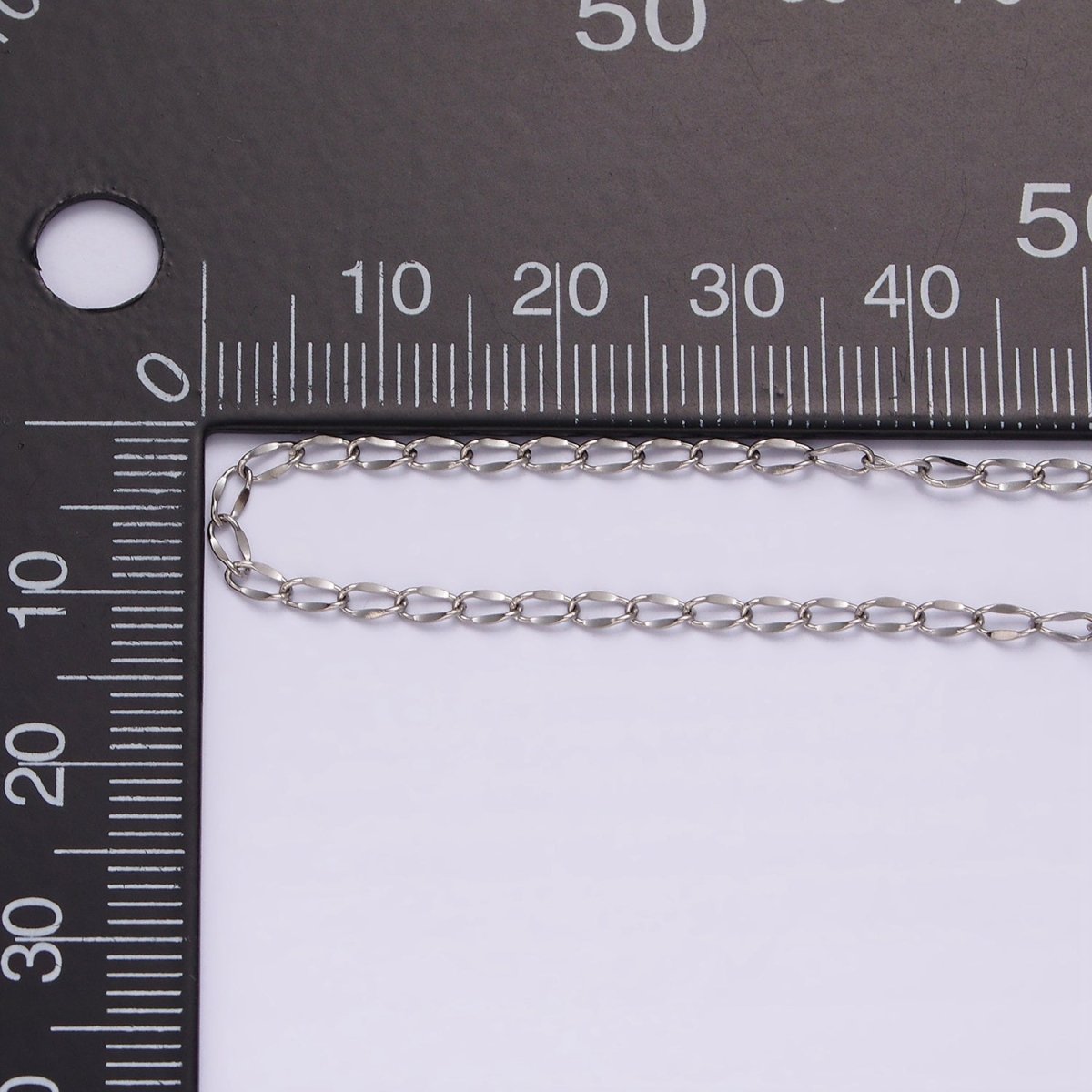 2mm Dapped Cable Chain Stainless Steel chain 18inch Necklace Ready to Wear | WA-2380 - DLUXCA