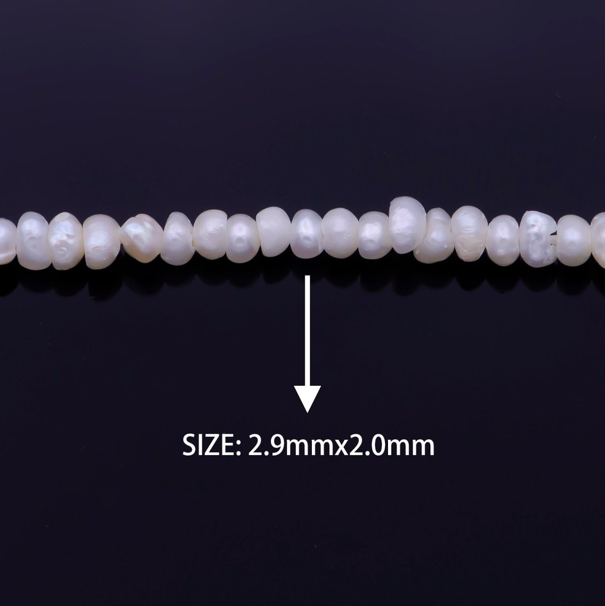 2mm Freshwater Pearl Seed AAA Beads 145 Pieces per Full Strand | WA-1333 Clearance Pricing - DLUXCA