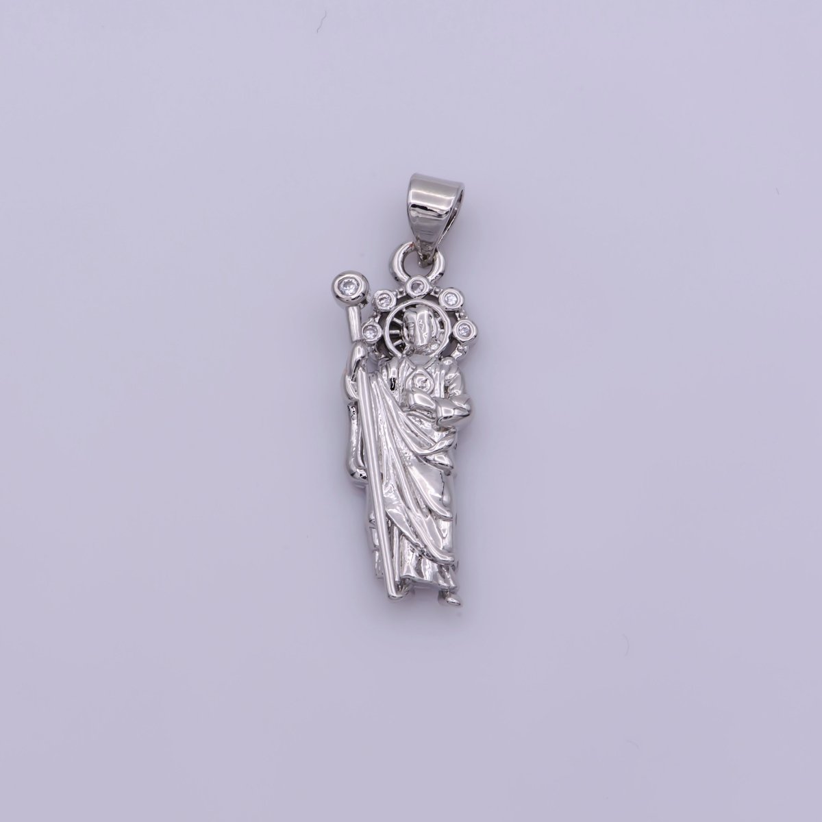 30mm, 40mm Saint St. Jude Religious Pendant in  Gold & Silver | N-1340 N-1341 N-1342 N-1343