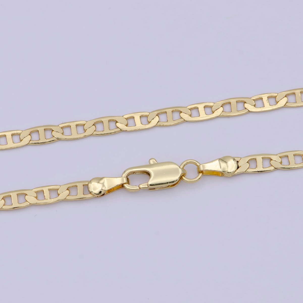 3.3mm Mariner Anchor Link Chain Necklace 14K Gold Filled Ready to Wear 18" 20" Long | WA-668 WA-672 Clearance Pricing