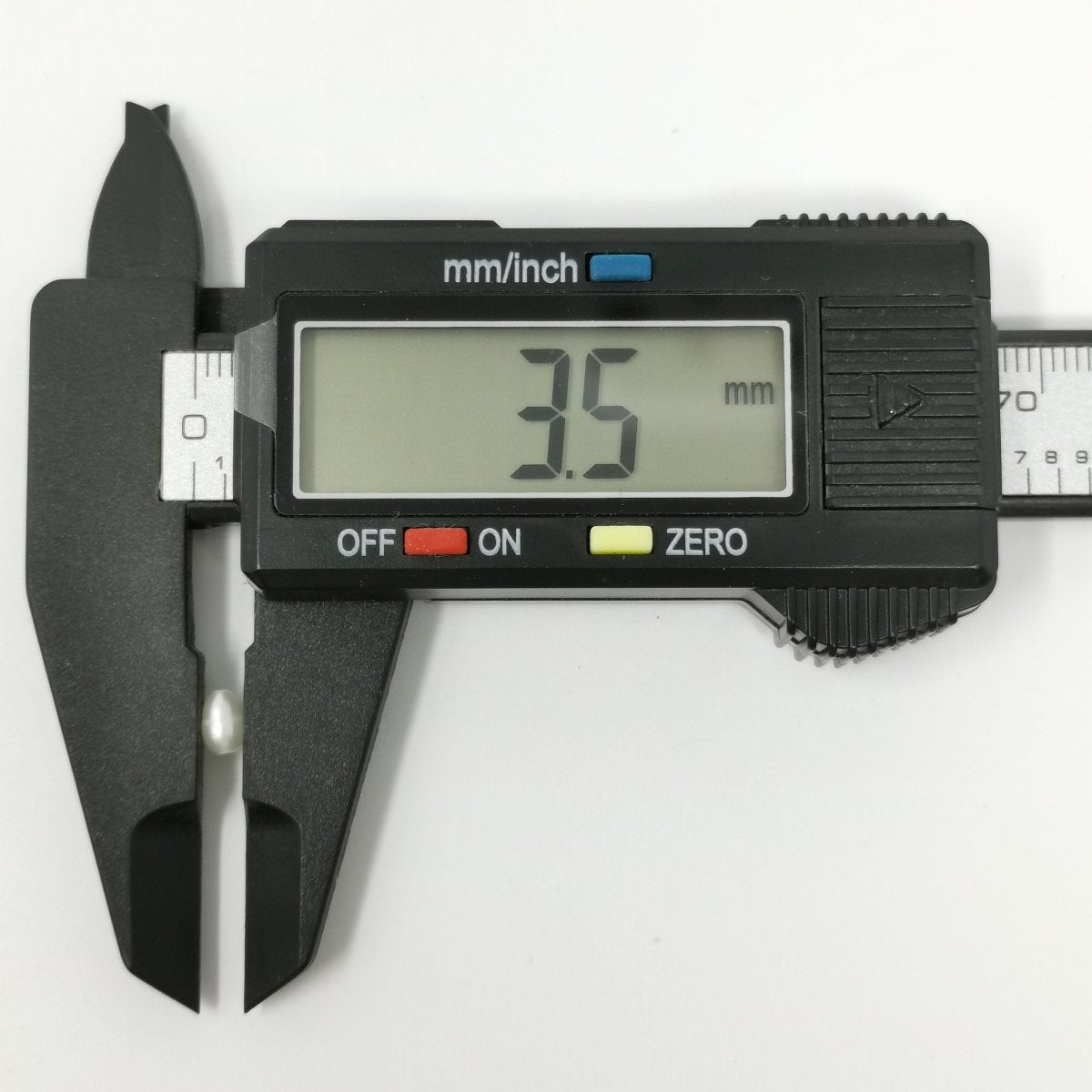 3.5mm - 4mm Ringed Button Oval White Freshwater Pearl Jewelry Making Strand | WA-034 Clearance Pricing - DLUXCA