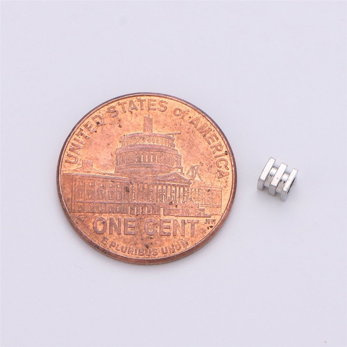 3mm Silver Cube Beads, Spacer Beads, Cubes, Cube Beads, Geometric Beads, Bracelet Beads, Rhodium Plated Findings, B-219 - DLUXCA