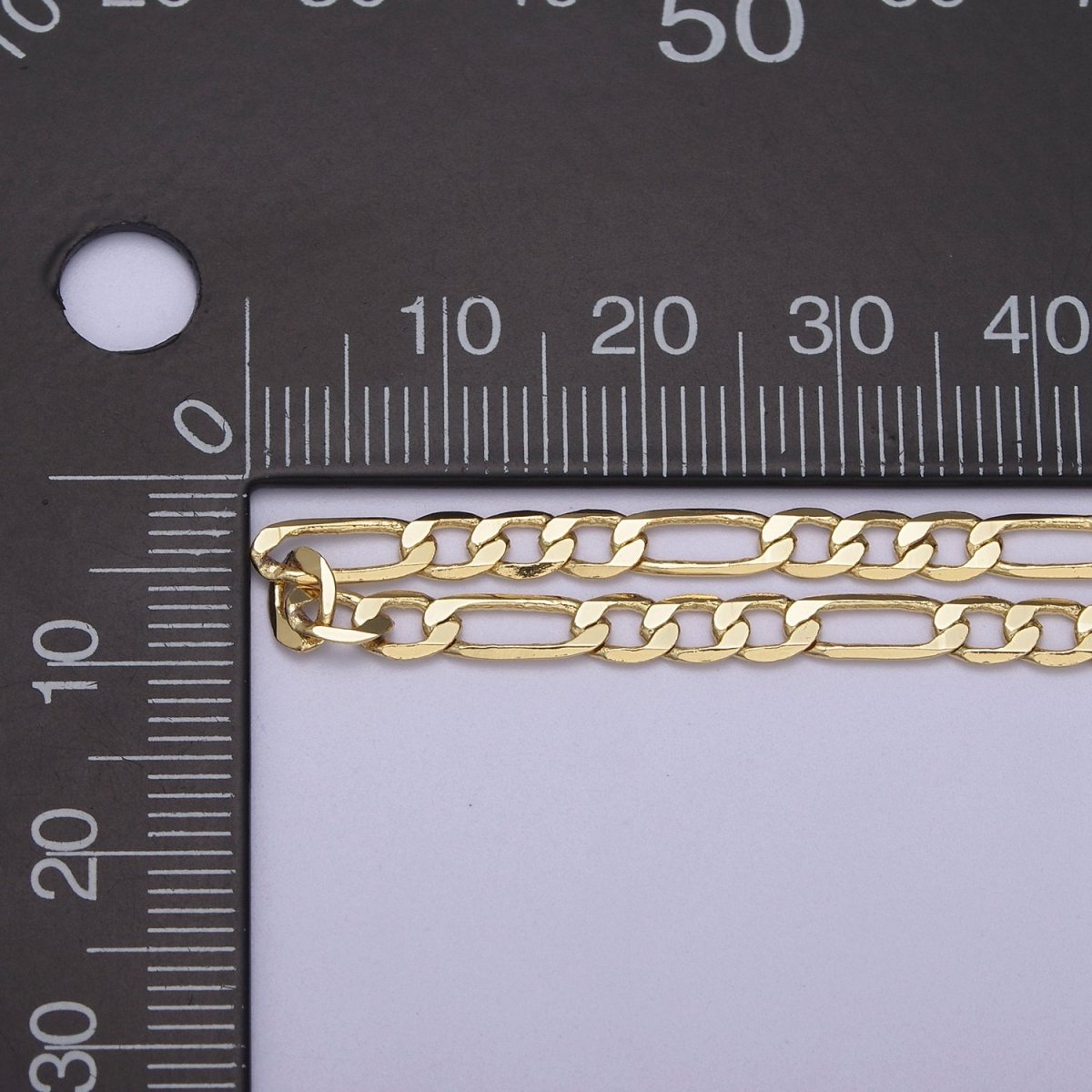 3mm Silver Figaro Chain by Yard for Jewelry Making Supply | ROLL-763 Clearance Pricing