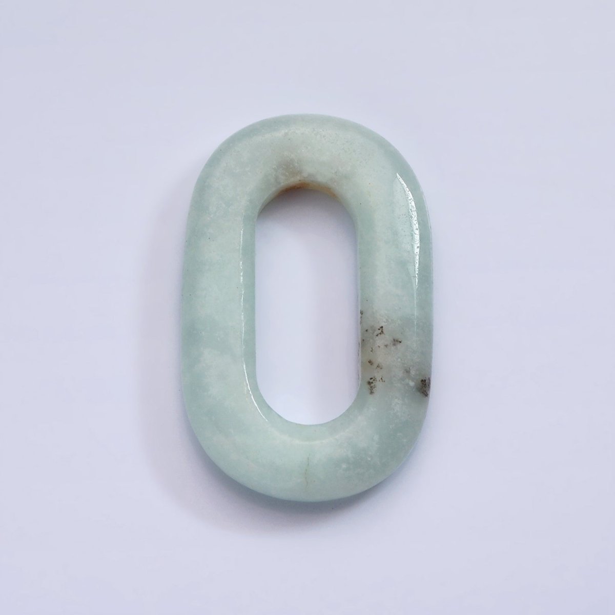 40mm Amazonite Natural Gemstone Open Oblong Rectangular Jewelry Findings | Z-549 - DLUXCA
