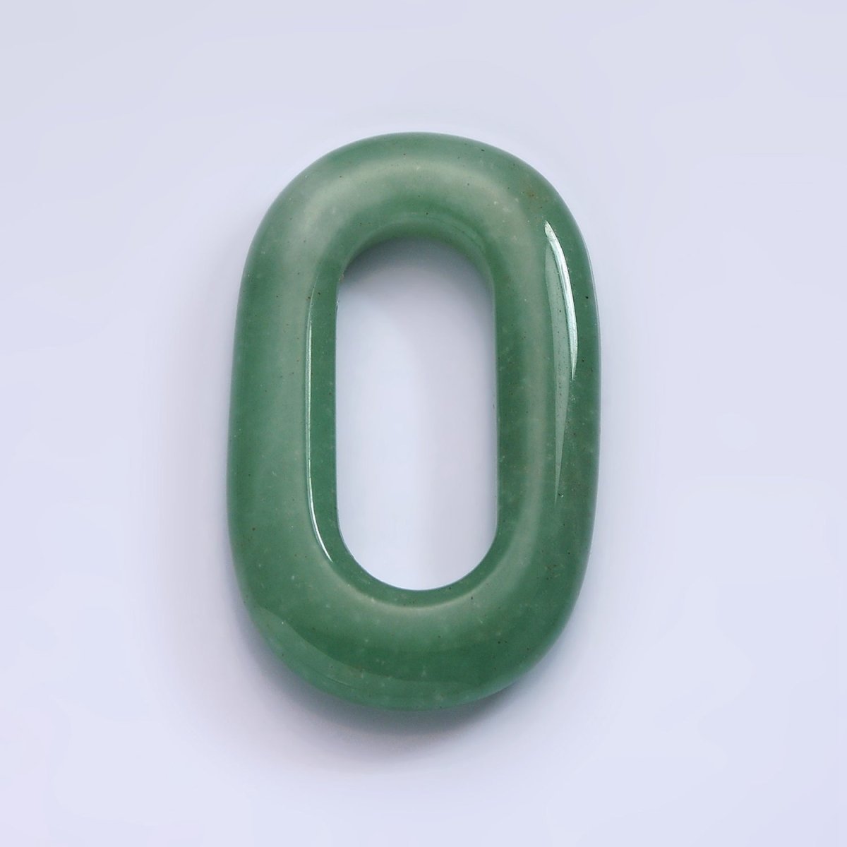 40mm Aventurine Natural Gemstone Open Oblong Rectangular Jewelry Findings | Z-543 - DLUXCA