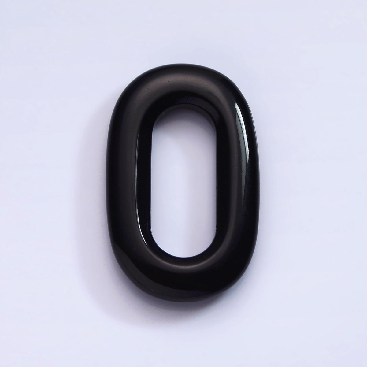 40mm Onyx Natural Gemstone Open Oblong Rectangular Jewelry Findings | Z-546 - DLUXCA