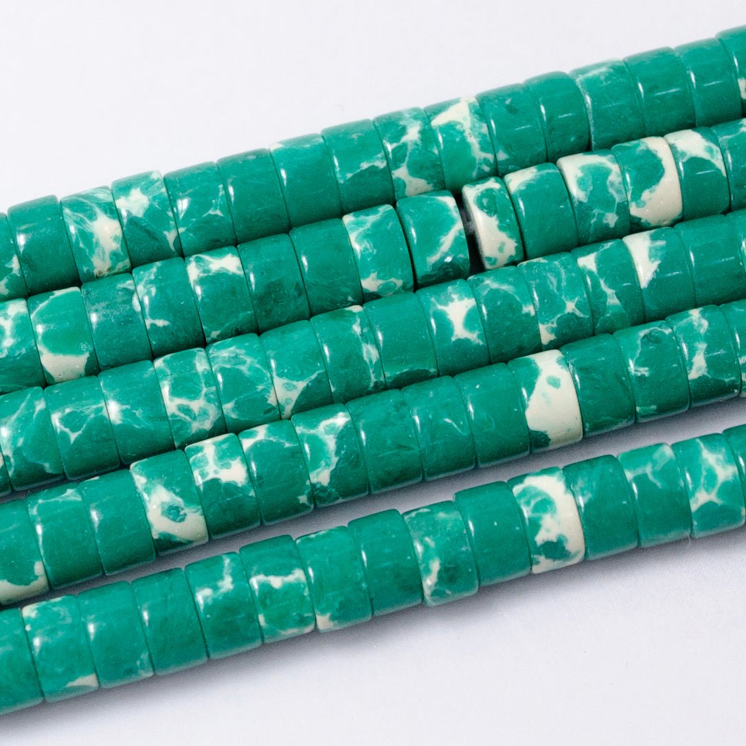 4.4mm Rondelle Natural Gemstone Heishi Bead Strand Findings | WA-2685 ~ WA-2713