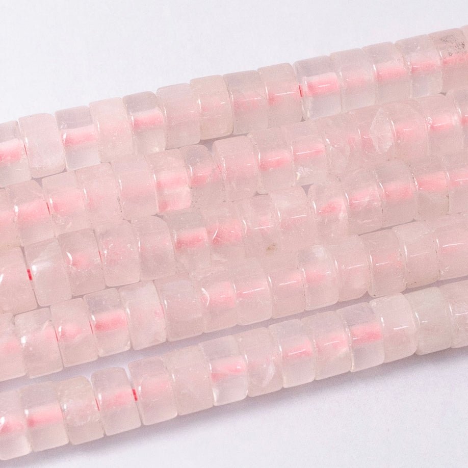 4.4mm Rondelle Natural Gemstone Heishi Bead Strand Findings | WA-2685 ~ WA-2713