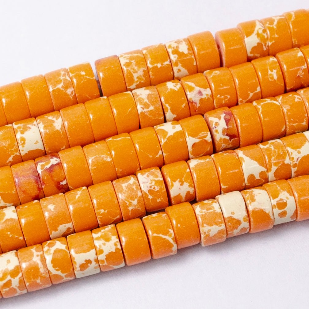 4.4mm Rondelle Natural Gemstone Heishi Bead Strand Findings | WA-2685 ~ WA-2713