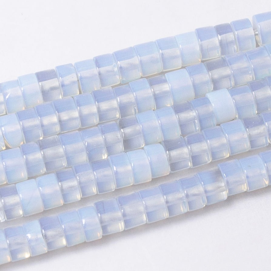 4.4mm Rondelle Natural Gemstone Heishi Bead Strand Findings | WA-2685 ~ WA-2713