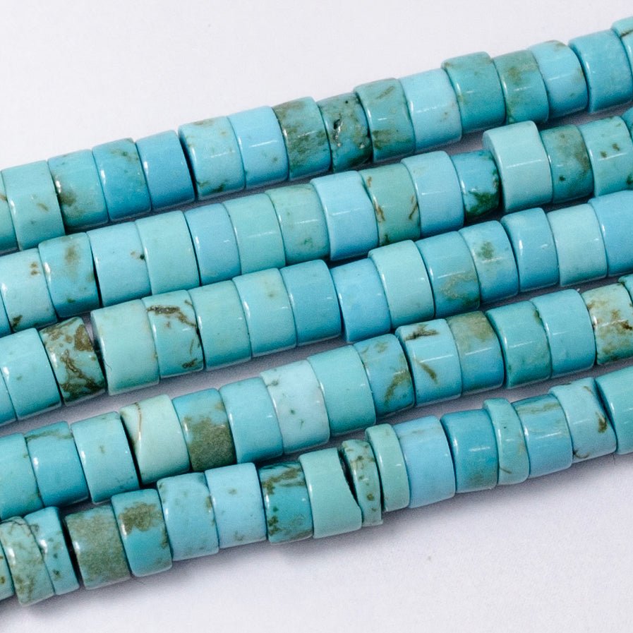 4.4mm Rondelle Natural Gemstone Heishi Bead Strand Findings | WA-2685 ~ WA-2713