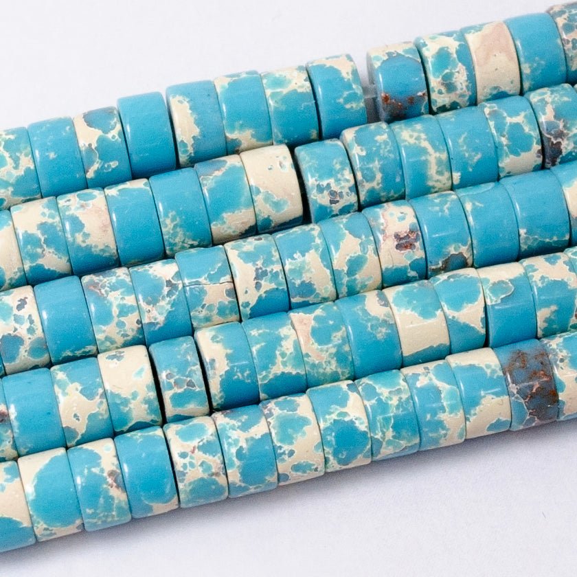 4.4mm Rondelle Natural Gemstone Heishi Bead Strand Findings | WA-2685 ~ WA-2713