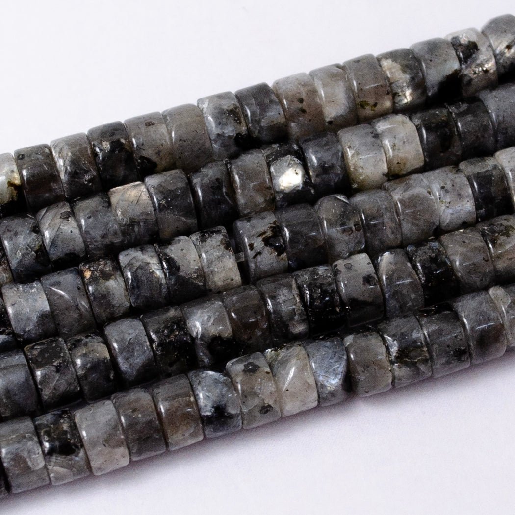 4.4mm Rondelle Natural Gemstone Heishi Bead Strand Findings | WA-2685 ~ WA-2713