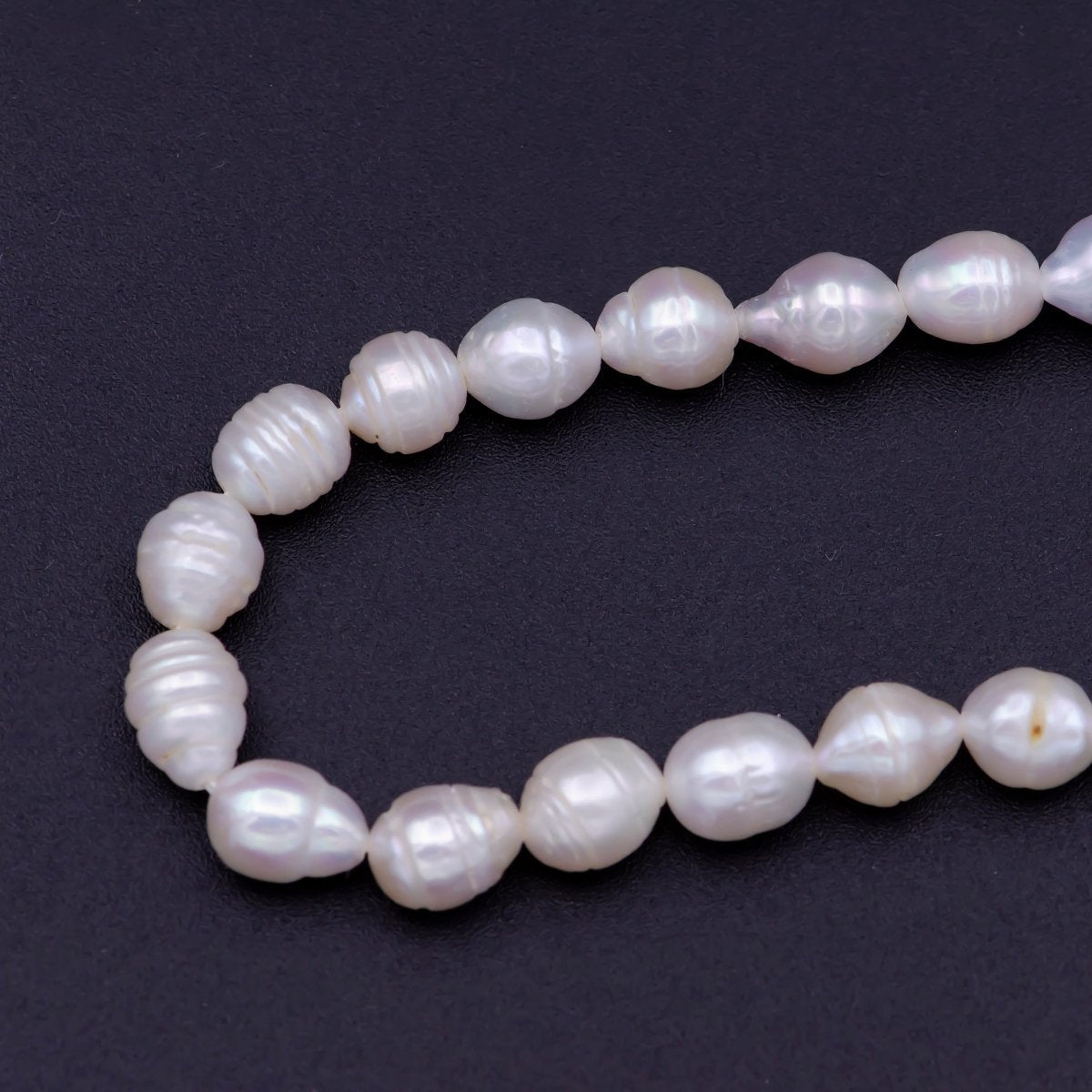 4.5mm - 5.8mm Ringed Nugget Freshwater Pearl Bead Strand | WA-817 Clearance Pricing - DLUXCA