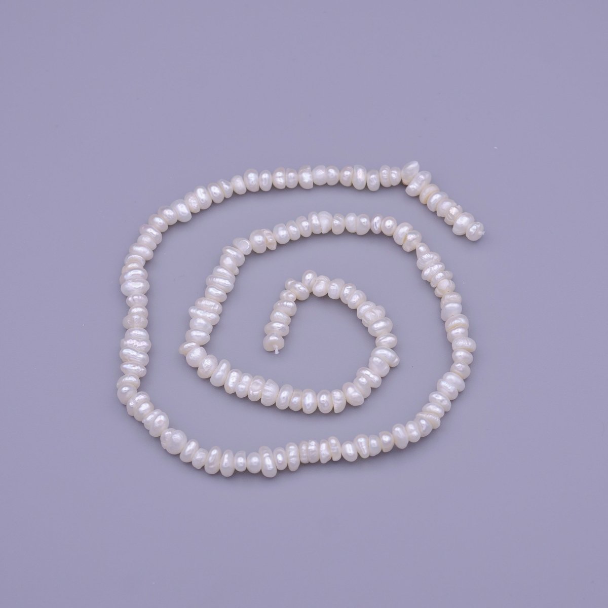 4.5mm AAA Natural Freshwater Pearl Seed Beads 144pcs Full Strand | WA-1321 Clearance Pricing - DLUXCA