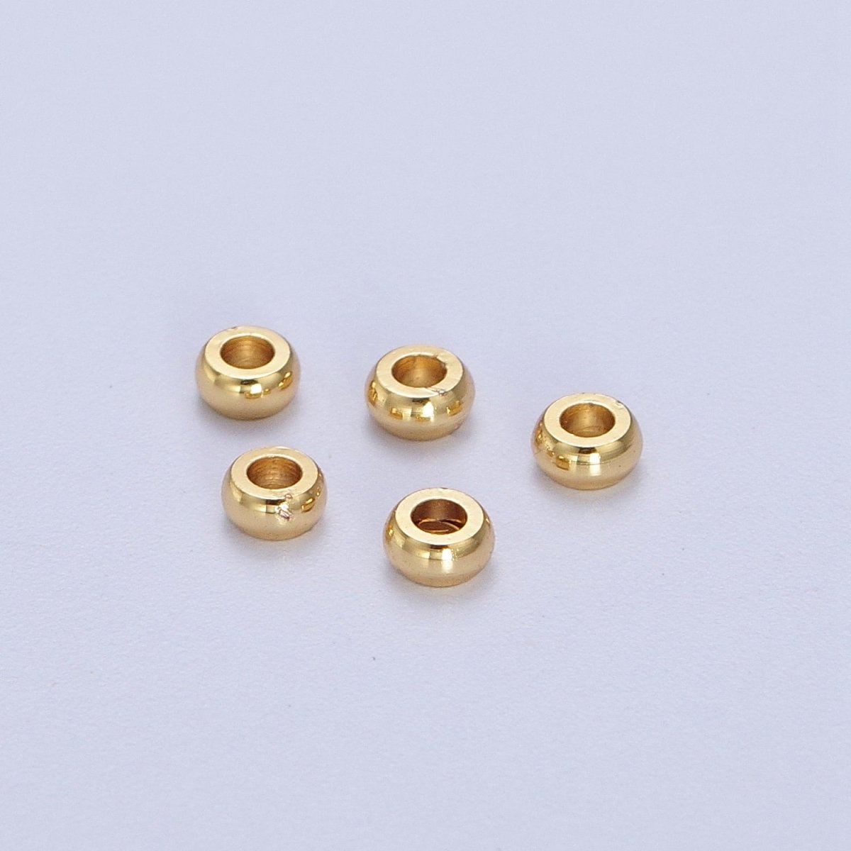 50 Pieces Gold Thin 3mm, 4mm, 5mm, 6mm, 7mm, 8mm Spacer Bead Jewelry Making Supply | B-145 B-498 B-220 B-499 B-502 B-603