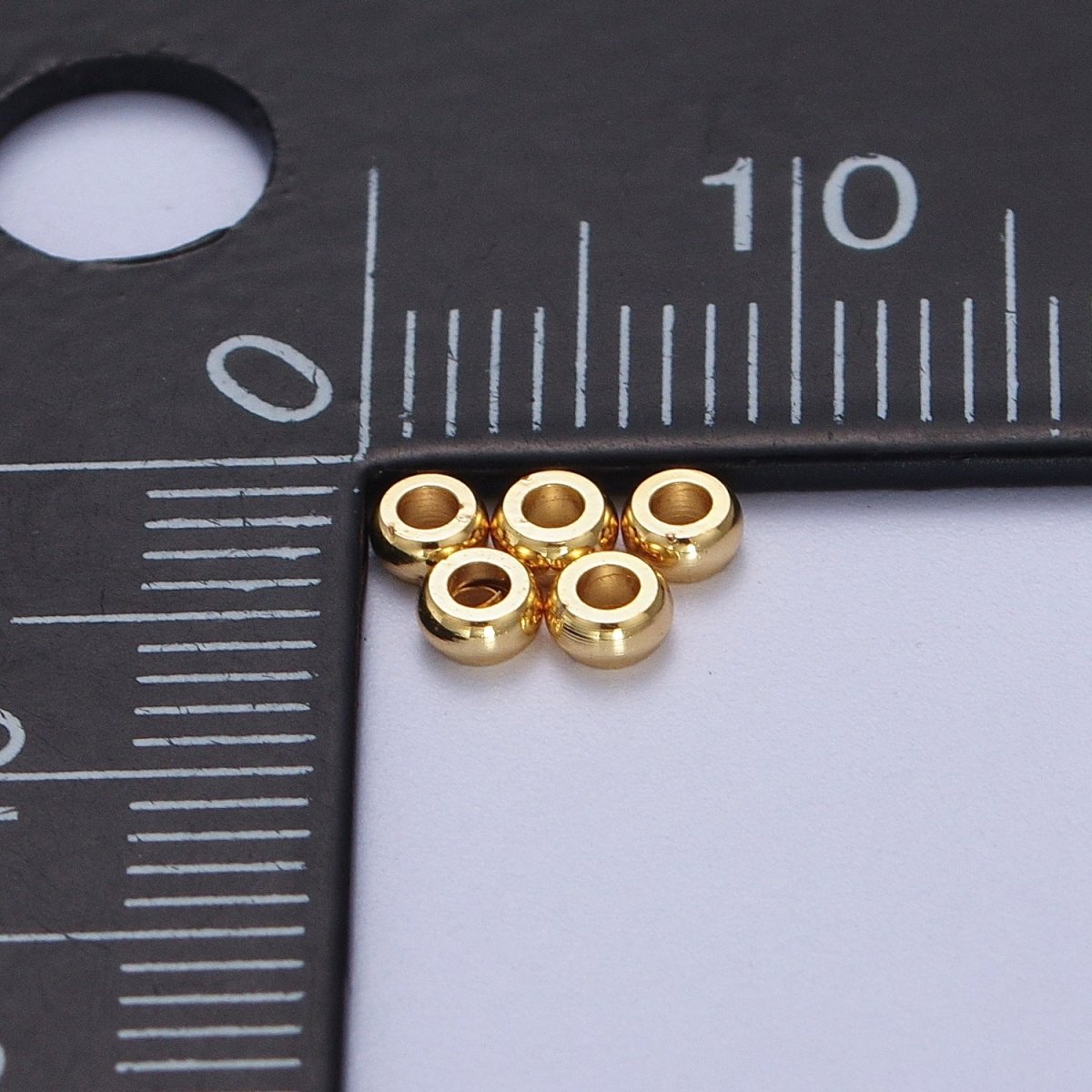 50 Pieces Gold Thin 3mm, 4mm, 5mm, 6mm, 7mm, 8mm Spacer Bead Jewelry Making Supply | B-145 B-498 B-220 B-499 B-502 B-603