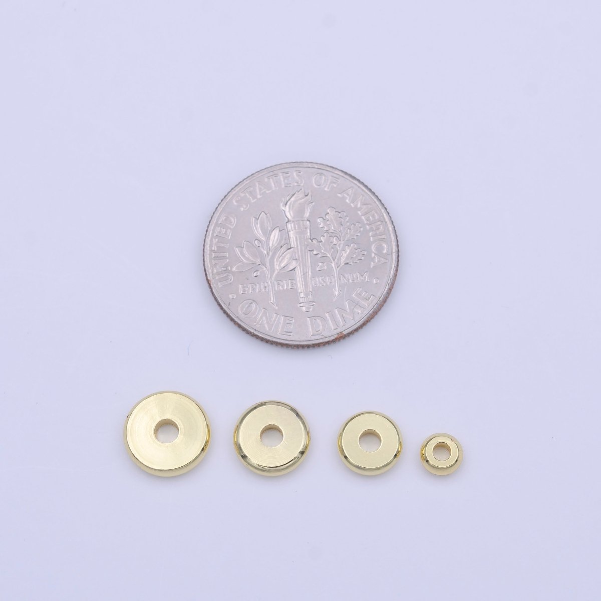 50 Pieces Gold Thin 3mm, 4mm, 5mm, 6mm, 7mm, 8mm Spacer Bead Jewelry Making Supply | B-145 B-498 B-220 B-499 B-502 B-603