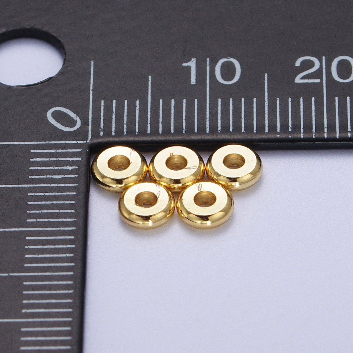 50 Pieces Gold Thin 3mm, 4mm, 5mm, 6mm, 7mm, 8mm Spacer Bead Jewelry Making Supply | B-145 B-498 B-220 B-499 B-502 B-603